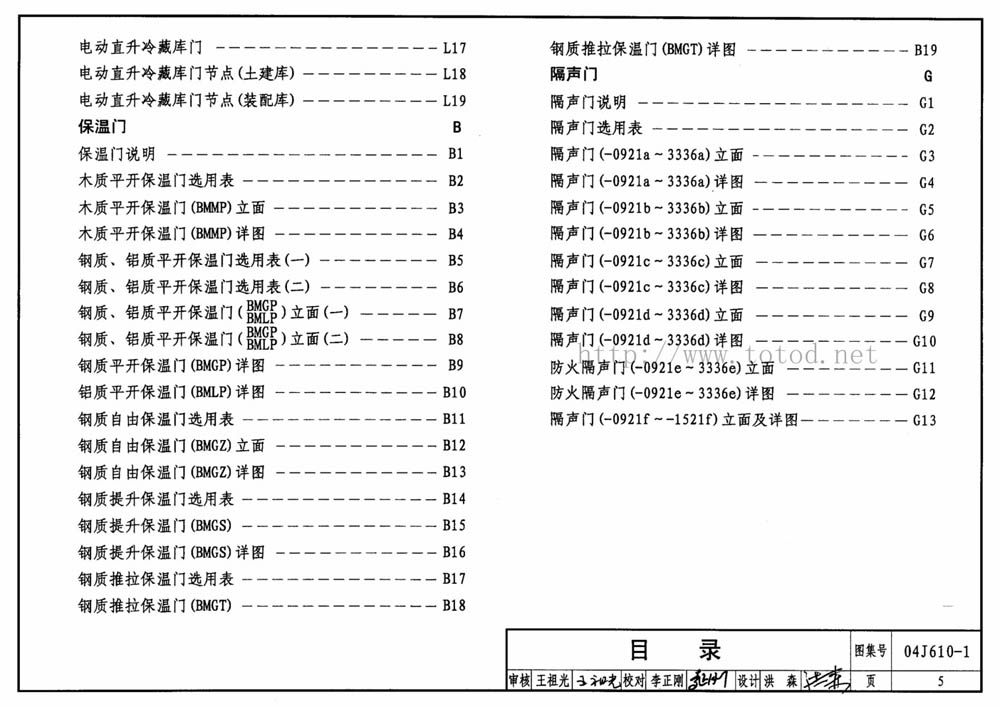 04J610-1特种门窗图集