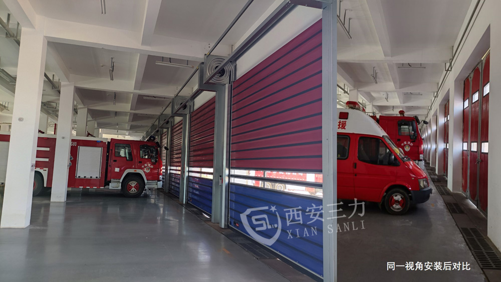 消防车库门的颜色选配及开启速度